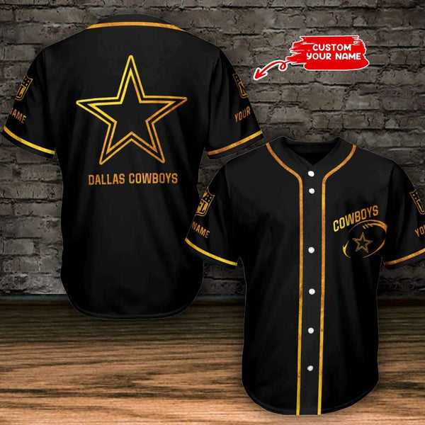 Dallas Cowboys Personalized Baseball Jersey 035