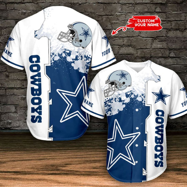 Dallas Cowboys Personalized Baseball Jersey 030