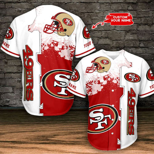 San Francisco 49ers Personalized Baseball Jersey 016