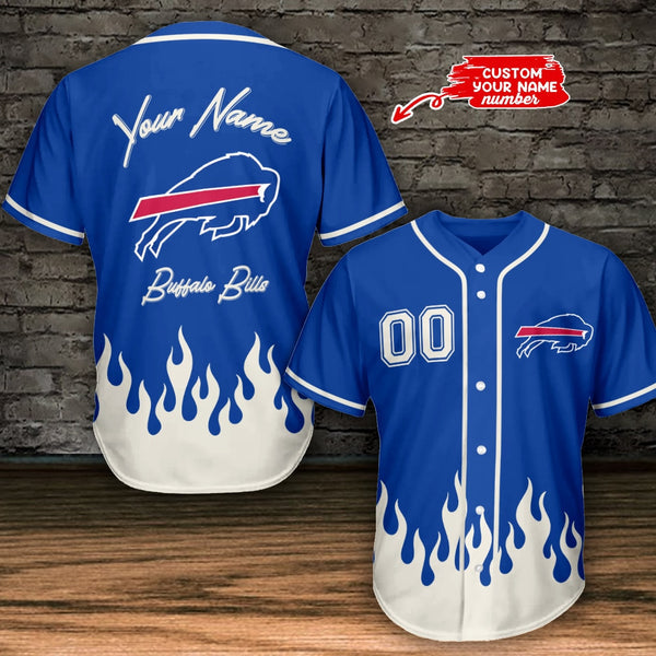 Buffalo Bills Personalized Baseball Jersey 014