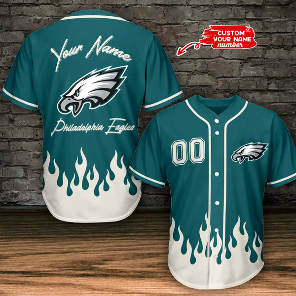 Philadelphia Eagles Personalized Baseball Jersey 017