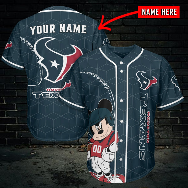 Houston Texans Personalized Baseball Jersey 005