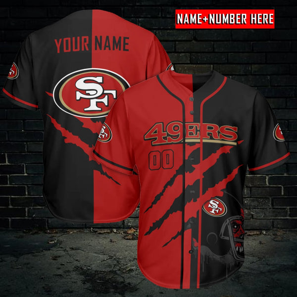 San Francisco 49ers Personalized Baseball Jersey 017