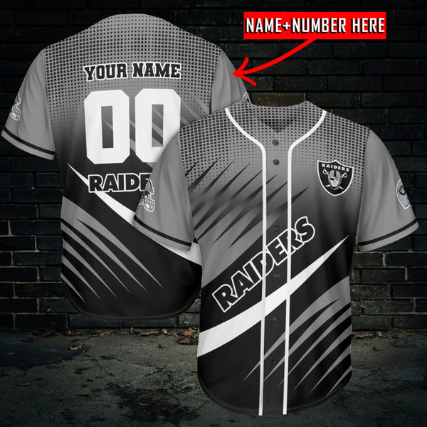Las Vegas Raiders Personalized Baseball Jersey 017