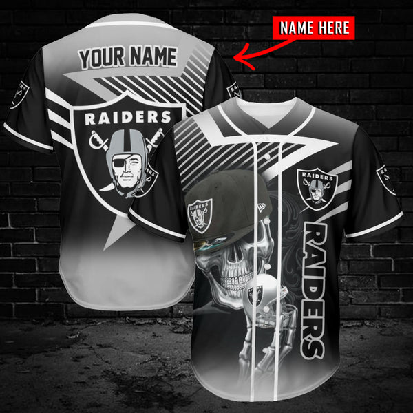 Las Vegas Raiders Personalized Baseball Jersey 019