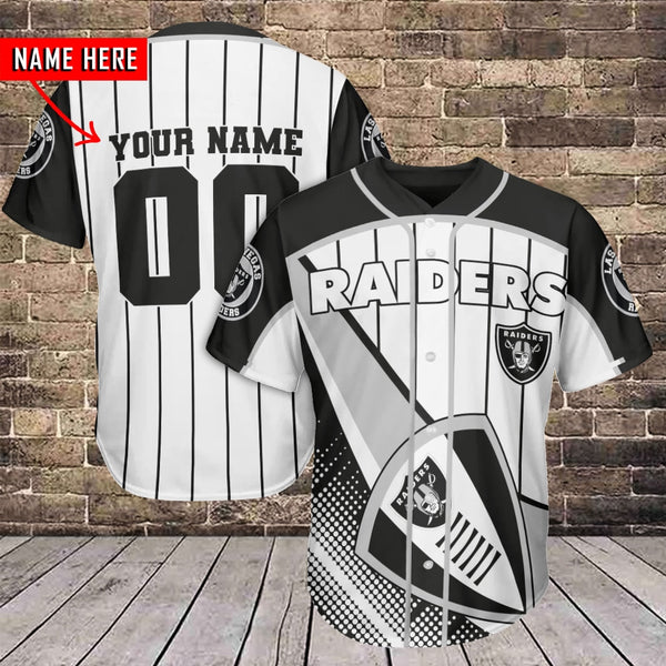 Las Vegas Raiders Personalized Baseball Jersey 014