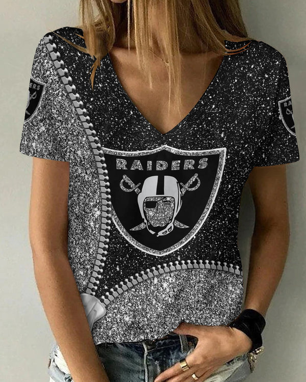 Las Vegas Raiders 1 (36) Personalized V-neck Women T-shirt