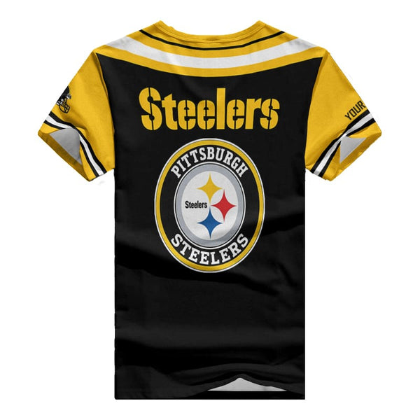 Pittsburgh Steelers 1 (47) Personalized V-neck Women T-shirt