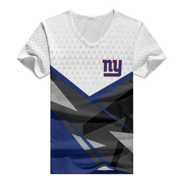 New York Giants 1 (8) Personalized V-neck Women T-shirt