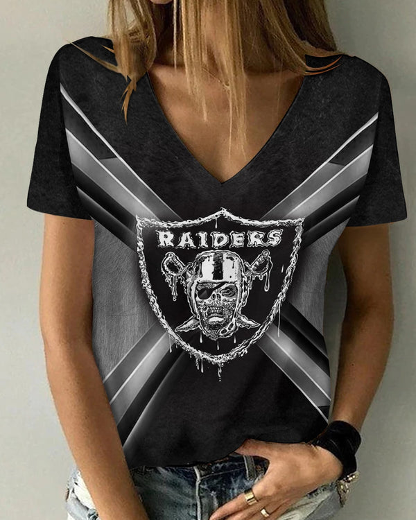 Las Vegas Raiders 1 (44) Personalized V-neck Women T-shirt
