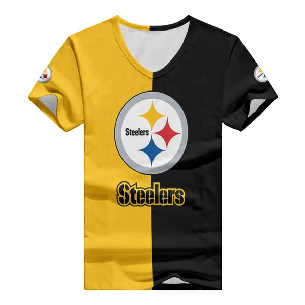 Pittsburgh Steelers 1 (58) Personalized V-neck Women T-shirt