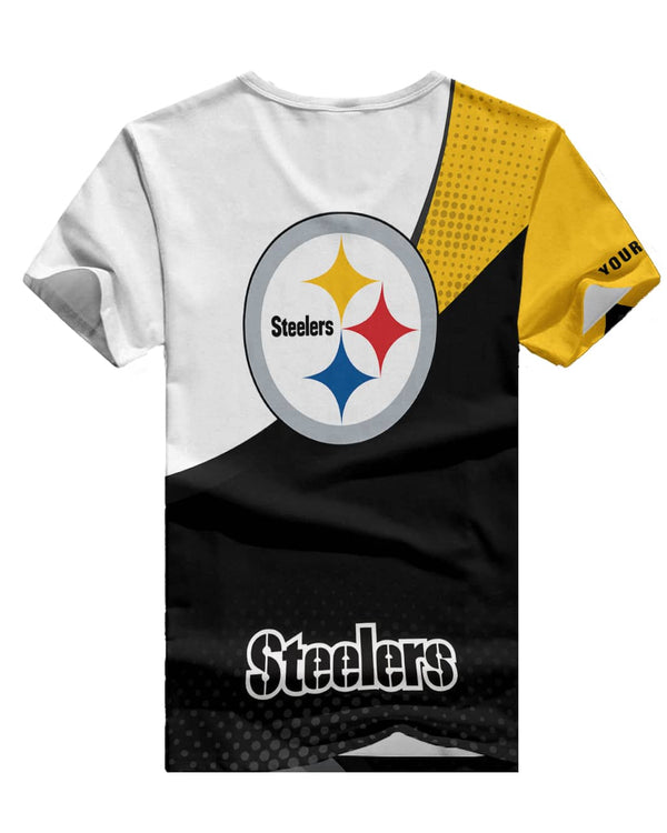 Pittsburgh Steelers 1 (72) Personalized V-neck Women T-shirt