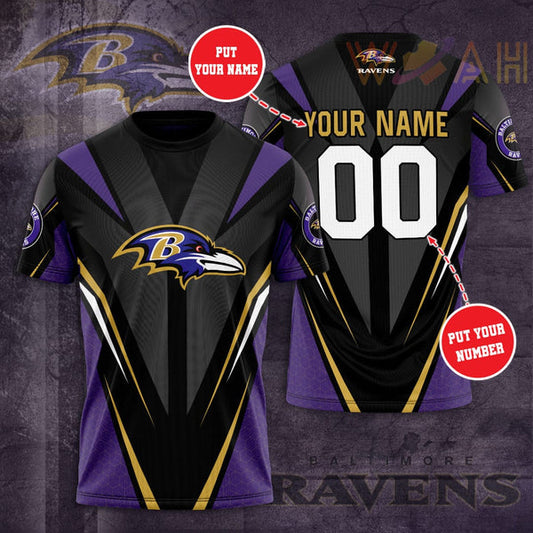 Baltimore Ravens Personalized 3D T-shirt A02