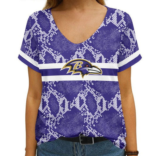 Baltimore Ravens 1 (13) Personalized V-neck Women T-shirt