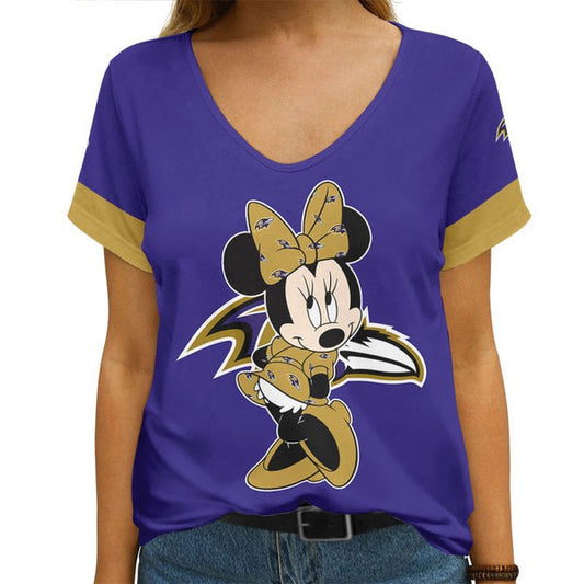 Baltimore Ravens 1 (14) Personalized V-neck Women T-shirt