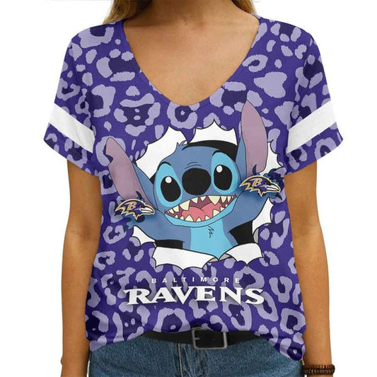 Baltimore Ravens 1 (16) Personalized V-neck Women T-shirt