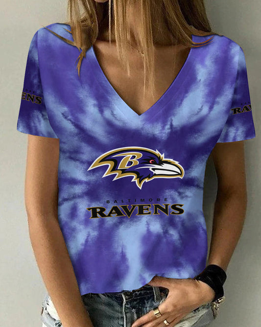 Baltimore Ravens 1 (18) Personalized V-neck Women T-shirt
