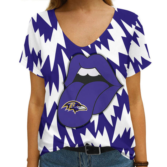 Baltimore Ravens 1 (20) Personalized V-neck Women T-shirt