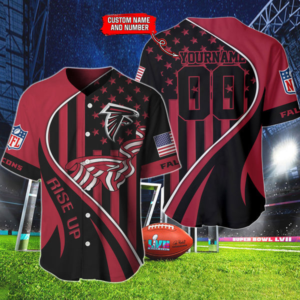 Atlanta Falcons Personalized Baseball Jersey 005