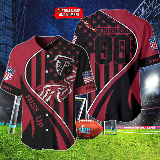 Atlanta Falcons Personalized Baseball Jersey 005