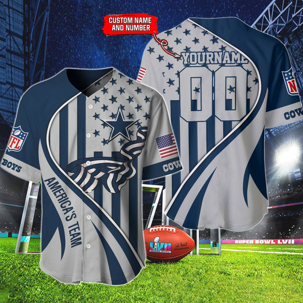 Dallas Cowboys Personalized Baseball Jersey 013