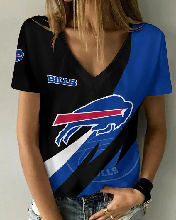 Buffalo Bills 1 (1) Personalized V-neck Women T-shirt