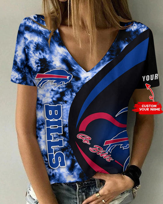 Buffalo Bills 1 (53) Personalized V-neck Women T-shirt