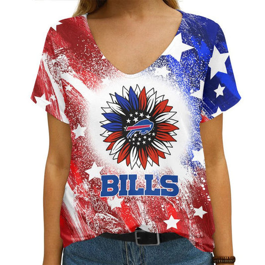 Buffalo Bills 1 (55) Personalized V-neck Women T-shirt