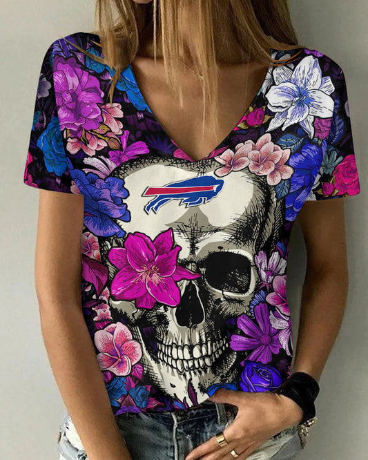 Buffalo Bills 1 (56) Personalized V-neck Women T-shirt
