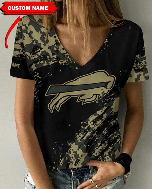 Buffalo Bills 1 (58) Personalized V-neck Women T-shirt