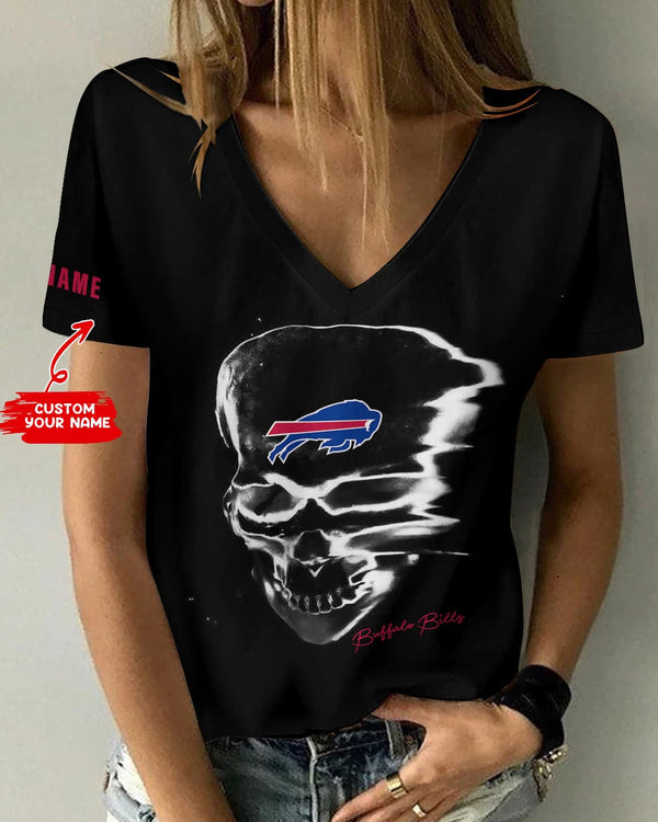 Buffalo Bills 1 (60) Personalized V-neck Women T-shirt