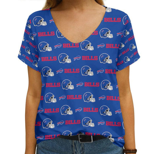 Buffalo Bills 1 (63) Personalized V-neck Women T-shirt