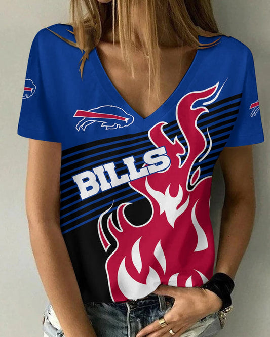 Buffalo Bills 1 (10) Personalized V-neck Women T-shirt