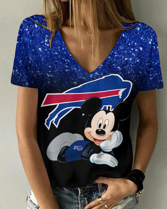 Buffalo Bills 1 (66) Personalized V-neck Women T-shirt