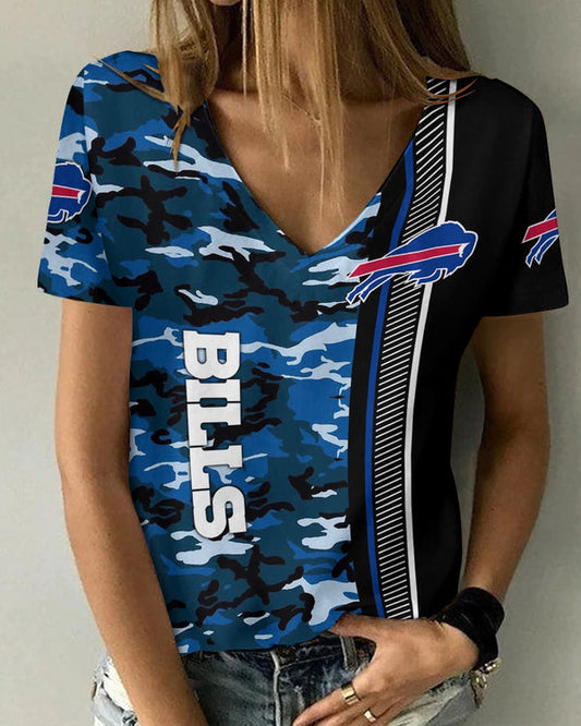 Buffalo Bills 1 (67) Personalized V-neck Women T-shirt