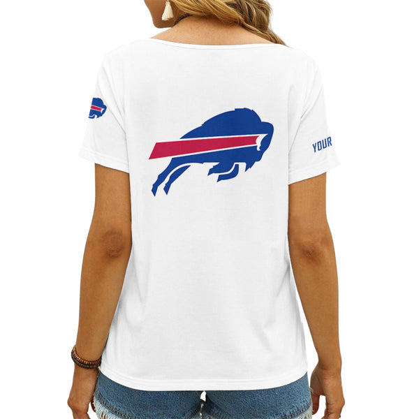 Buffalo Bills 1 (68) Personalized V-neck Women T-shirt