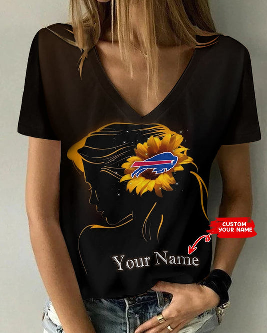 Buffalo Bills 1 (73) Personalized V-neck Women T-shirt
