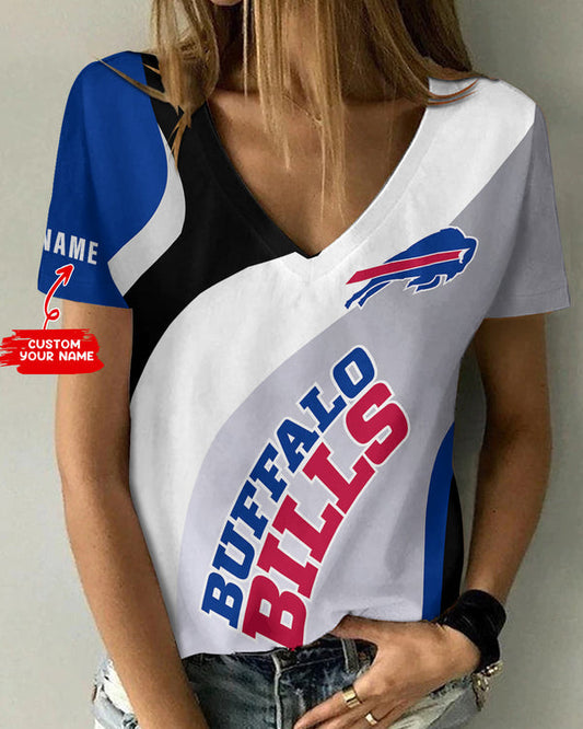 Buffalo Bills 1 (78) Personalized V-neck Women T-shirt