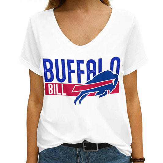 Buffalo Bills 1 (11) Personalized V-neck Women T-shirt