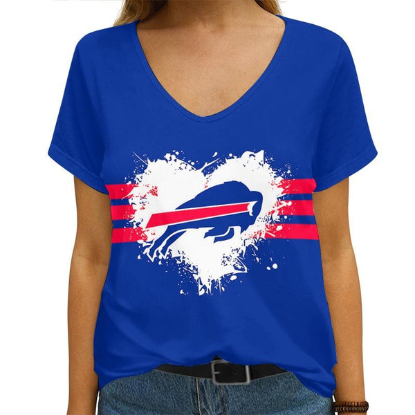 Buffalo Bills 1 (80) Personalized V-neck Women T-shirt