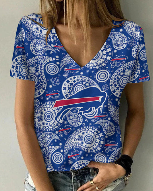 Buffalo Bills 1 (89) Personalized V-neck Women T-shirt