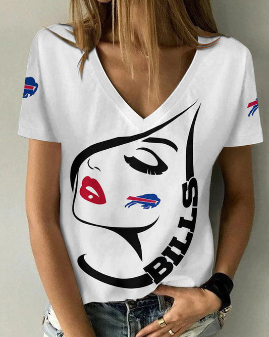 Buffalo Bills 1 (12) Personalized V-neck Women T-shirt