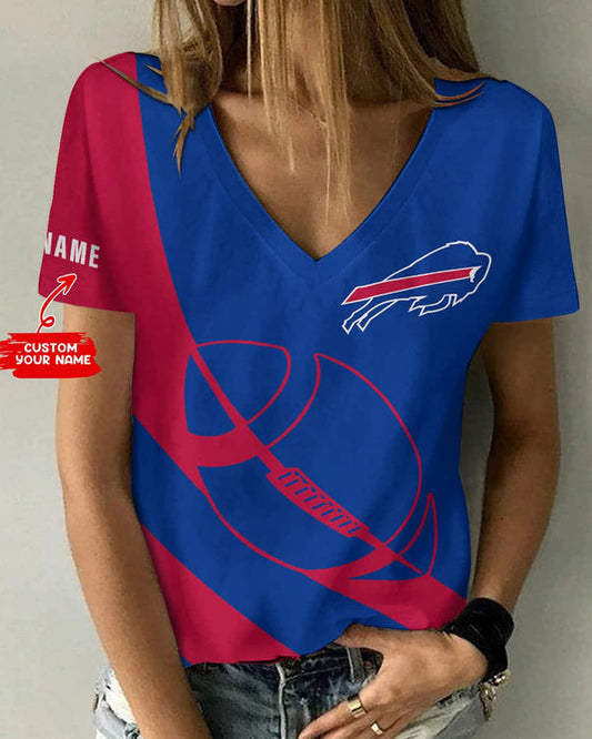 Buffalo Bills 1 (13) Personalized V-neck Women T-shirt