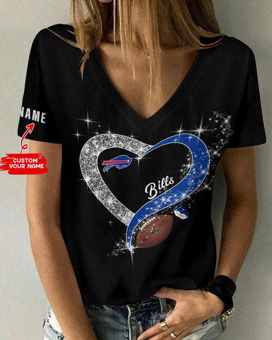 Buffalo Bills 1 (2) Personalized V-neck Women T-shirt