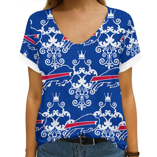 Buffalo Bills 1 (3) Personalized V-neck Women T-shirt