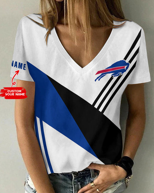 Buffalo Bills 1 (25) Personalized V-neck Women T-shirt