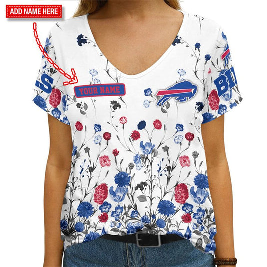 Buffalo Bills 1 (26) Personalized V-neck Women T-shirt