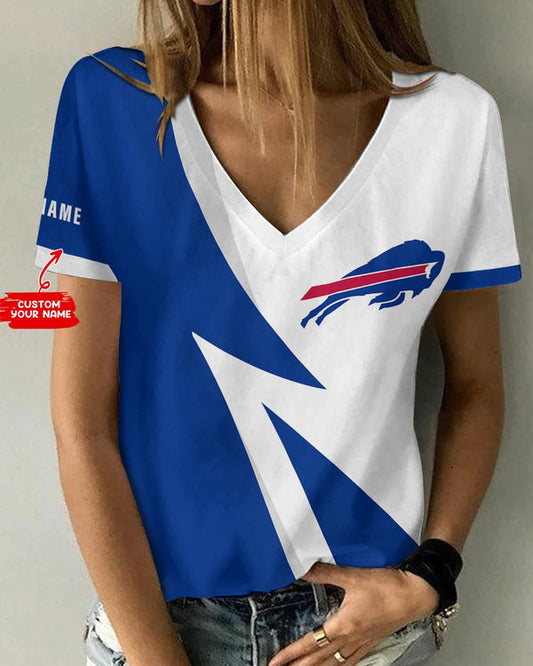 Buffalo Bills 1 (27) Personalized V-neck Women T-shirt