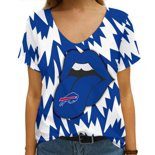 Buffalo Bills 1 (5) Personalized V-neck Women T-shirt
