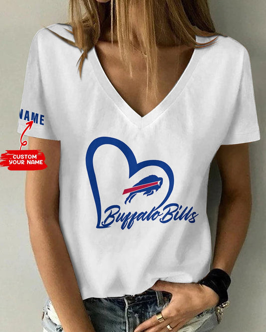 Buffalo Bills 1 (31) Personalized V-neck Women T-shirt